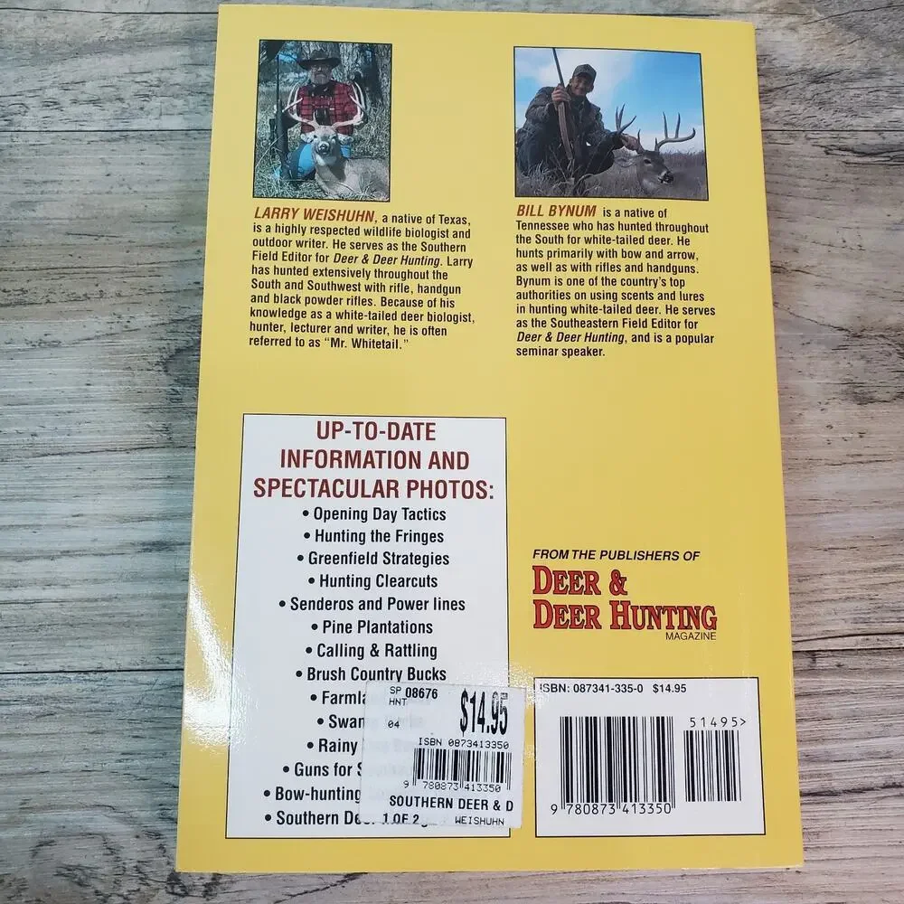 SOUTHERN DEER & DEER HUNTING By Larry Weishuhn & Bill Bynum Paperback 1995